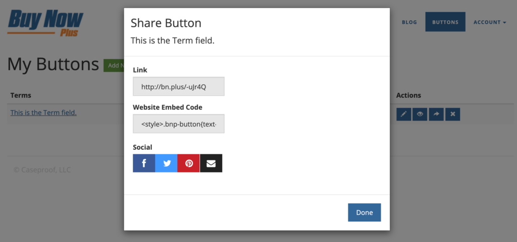 The Buy Now Plus dashboard.