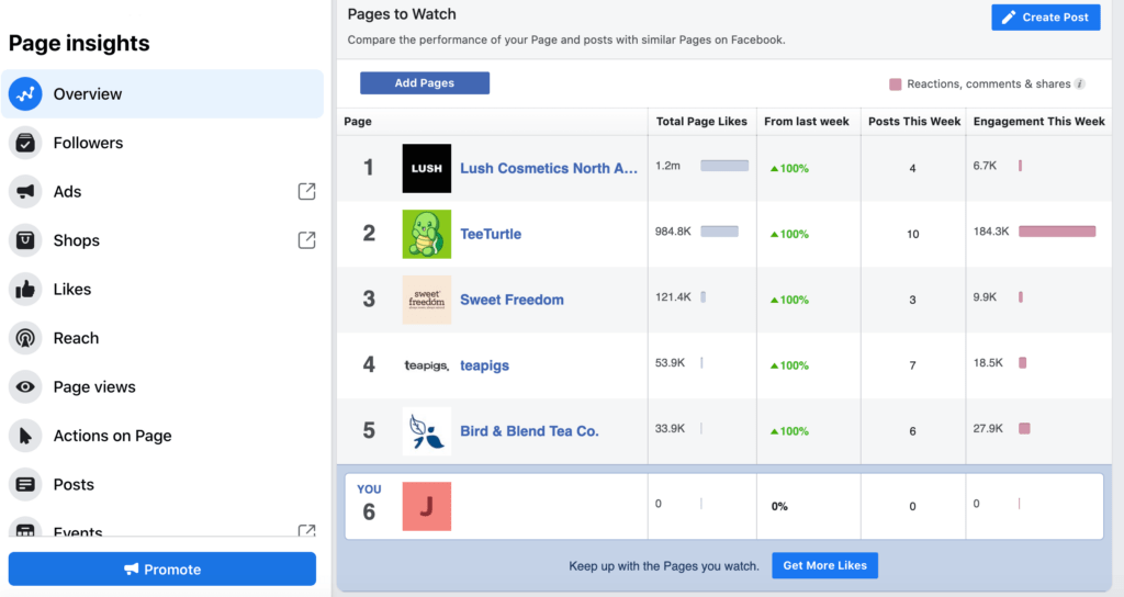 Increase sales with Facebook's Pages to Watch feature.