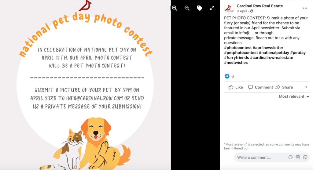 A UGC-focused contest.