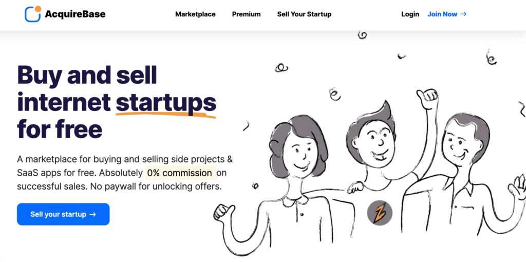 The AcquireBase marketplace for online businesses.
