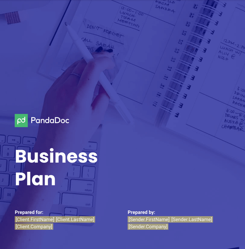 A business plan template.