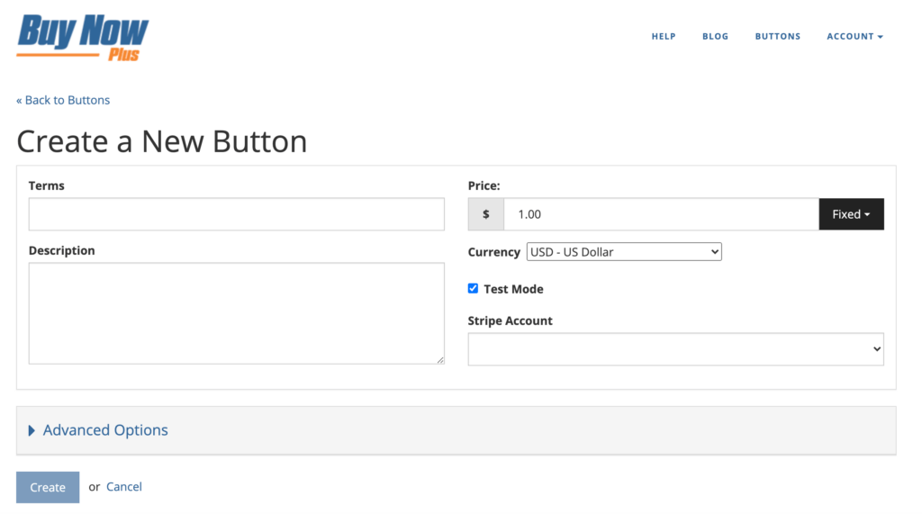 Create a new button in Buy Now Plus