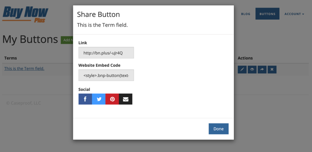 A share button, ready to sell on social media. 