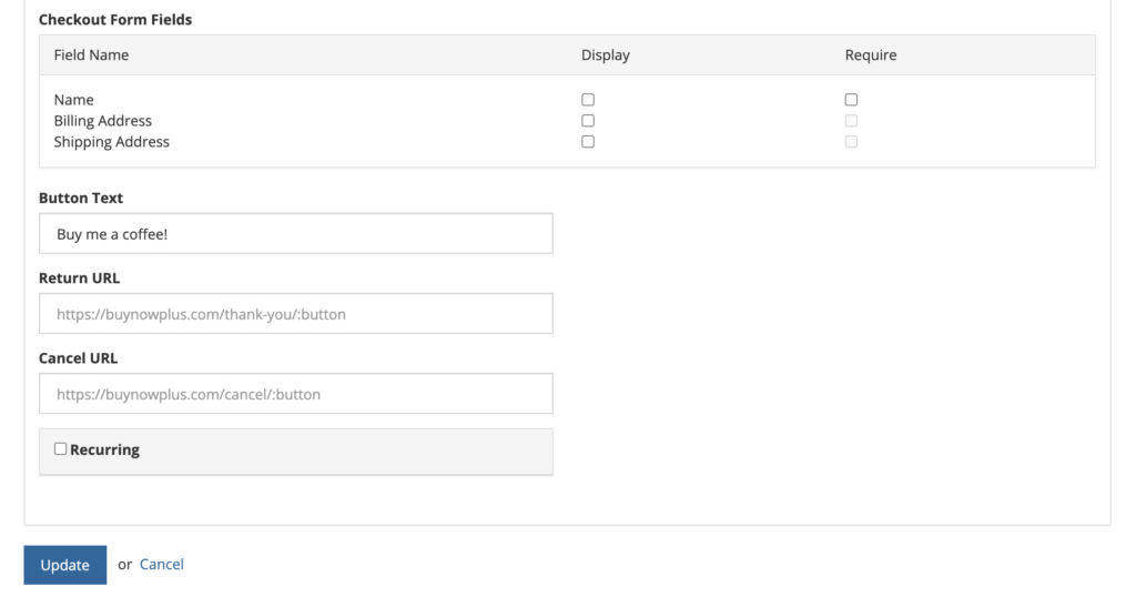 The Buy Now Plus dashboard.