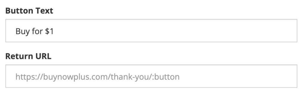 Defining a return URL with Buy Now Plus.