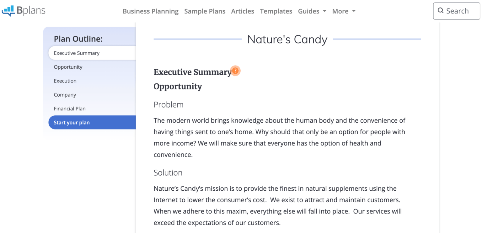 Tiny business plan image