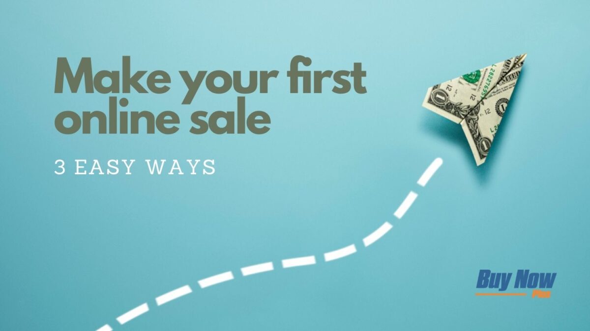 how to make your first online sale
