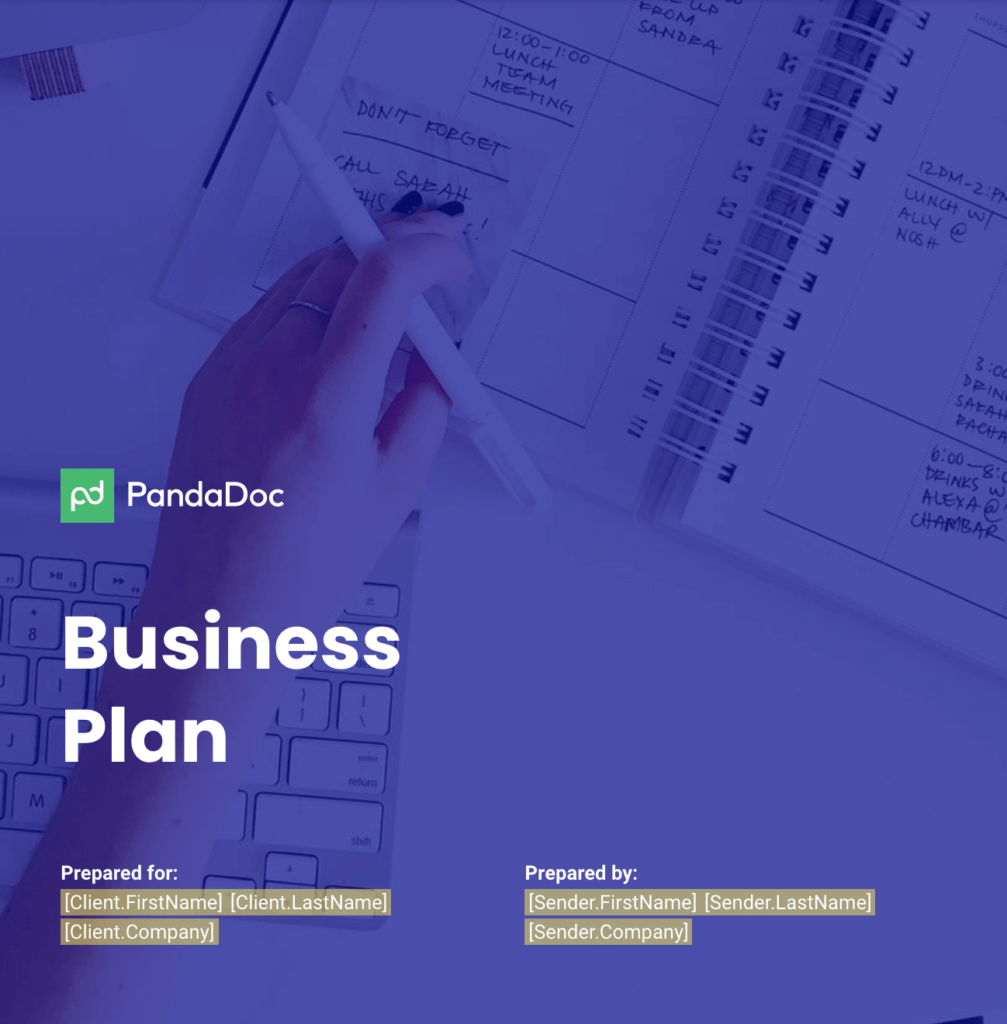 A business plan template. 
