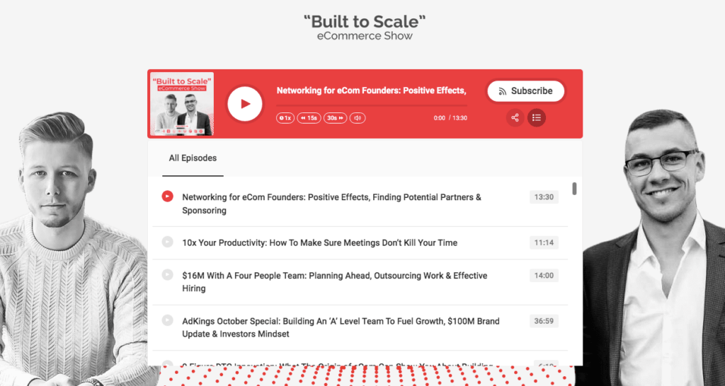 Built to Scale home page