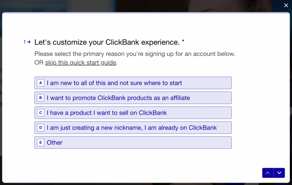 ClickBank start-up guide.